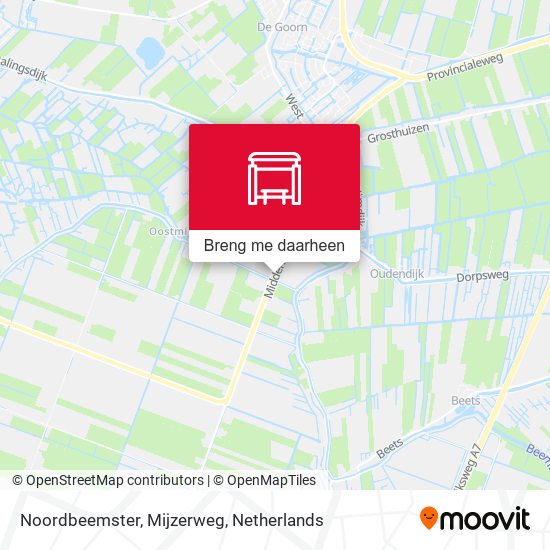 Noordbeemster, Mijzerweg kaart