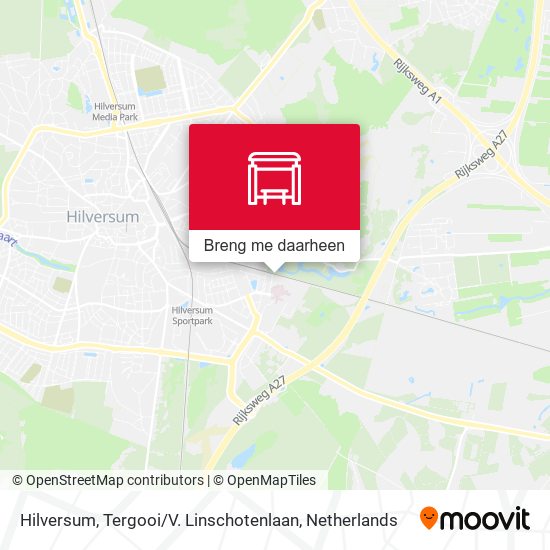 Hilversum, Tergooi / V. Linschotenlaan kaart