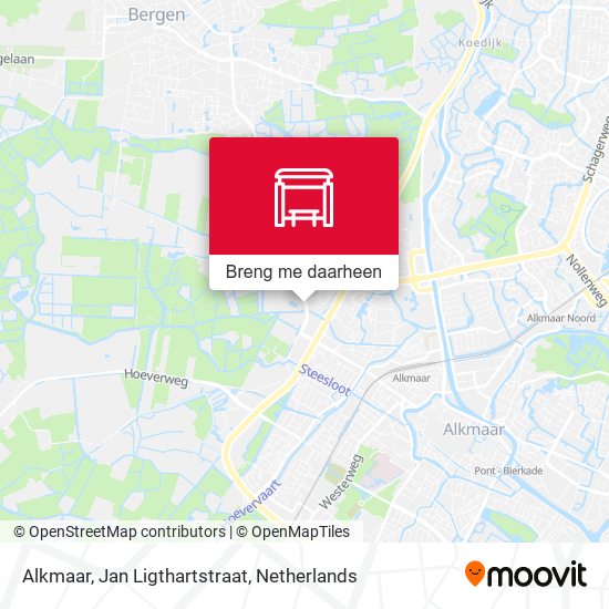 Alkmaar, Jan Ligthartstraat kaart
