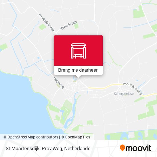 St.Maartensdijk, Prov.Weg kaart