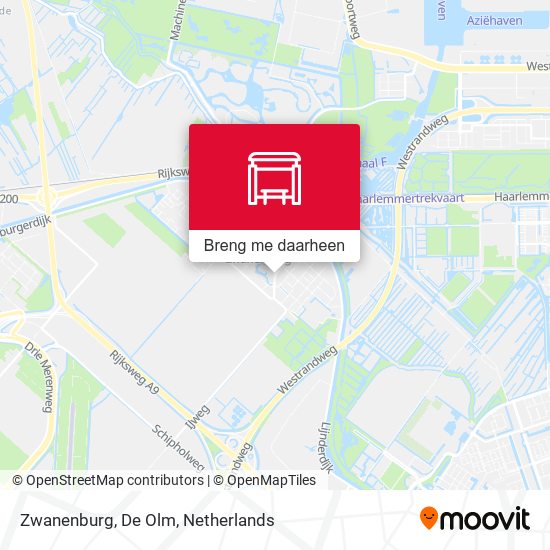 Zwanenburg, De Olm kaart