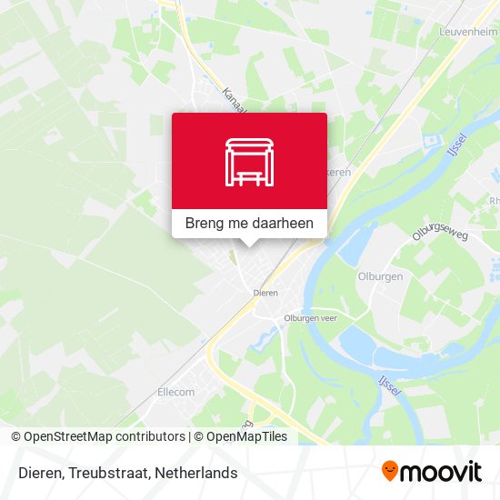 Dieren, Treubstraat kaart