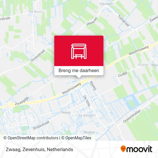 Zwaag, Zevenhuis kaart