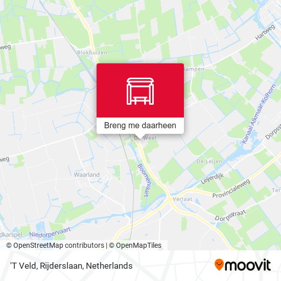 'T Veld, Rijderslaan kaart