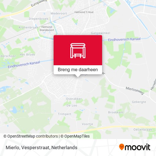 Mierlo, Vesperstraat kaart