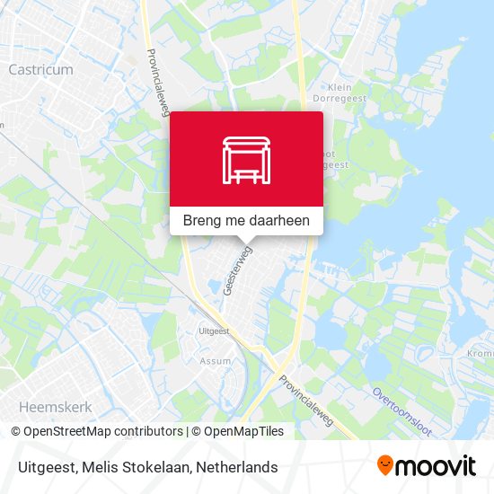 Uitgeest, Melis Stokelaan kaart