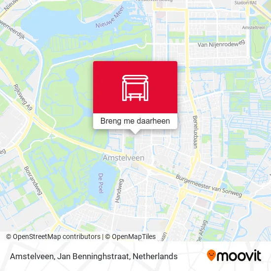 Amstelveen, Jan Benninghstraat kaart
