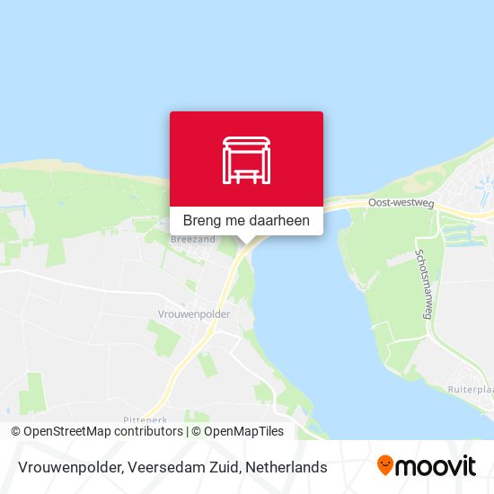 Vrouwenpolder, Veersedam Zuid kaart