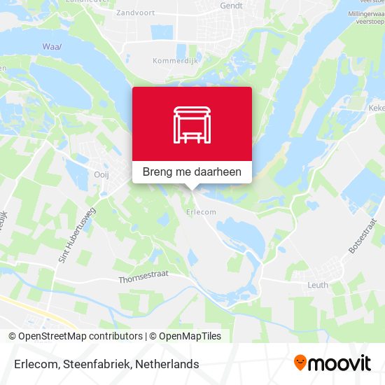 Erlecom, Steenfabriek kaart