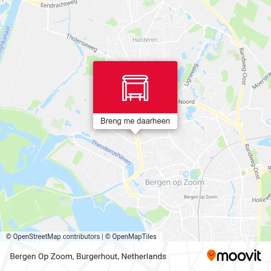 Bergen Op Zoom, Burgerhout kaart