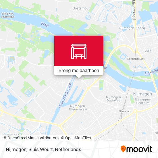 Nijmegen, Sluis Weurt kaart