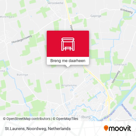 St.Laurens, Noordweg kaart