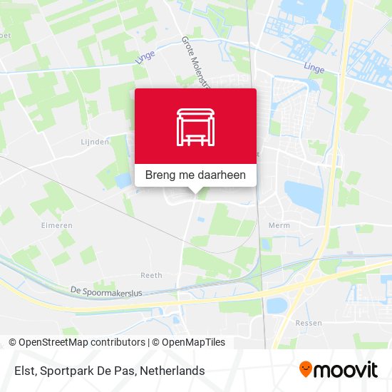 Elst, Sportpark De Pas kaart