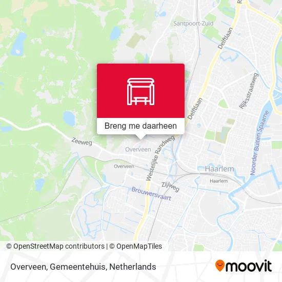 Overveen, Gemeentehuis kaart