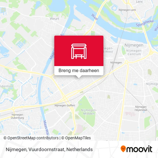 Nijmegen, Vuurdoornstraat kaart