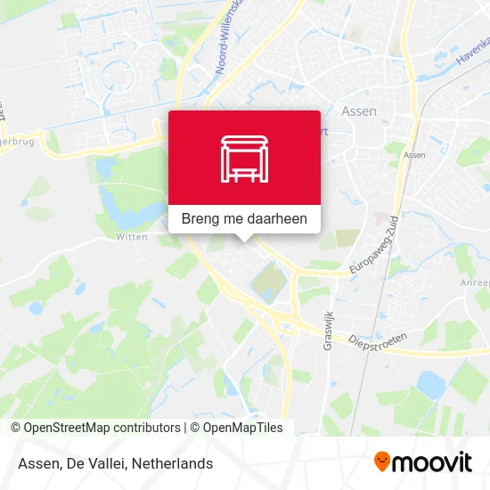 Assen, De Vallei kaart