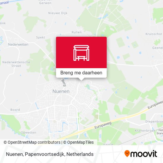 Nuenen, Papenvoortsedijk kaart