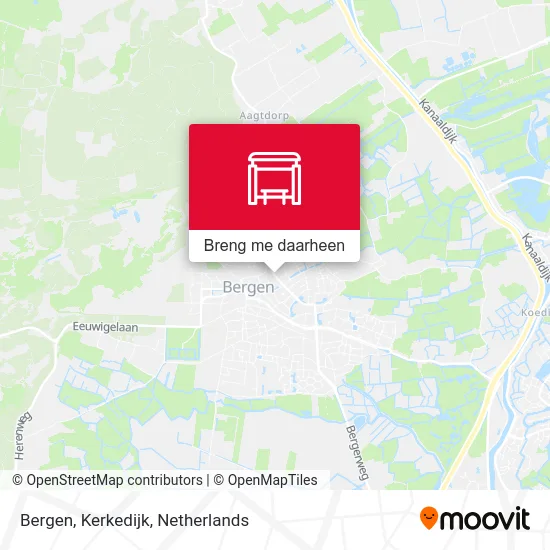 Bergen, Kerkedijk kaart