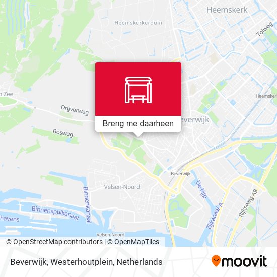 Beverwijk, Westerhoutplein kaart
