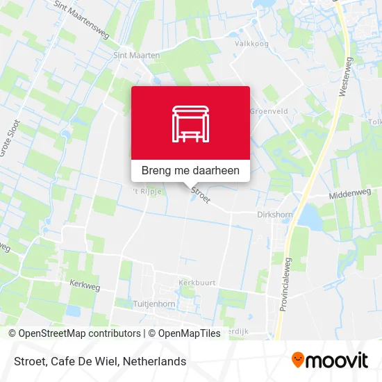 Stroet, Cafe De Wiel kaart
