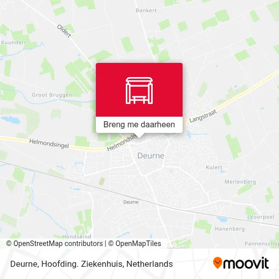 Deurne, Hoofding. Ziekenhuis kaart
