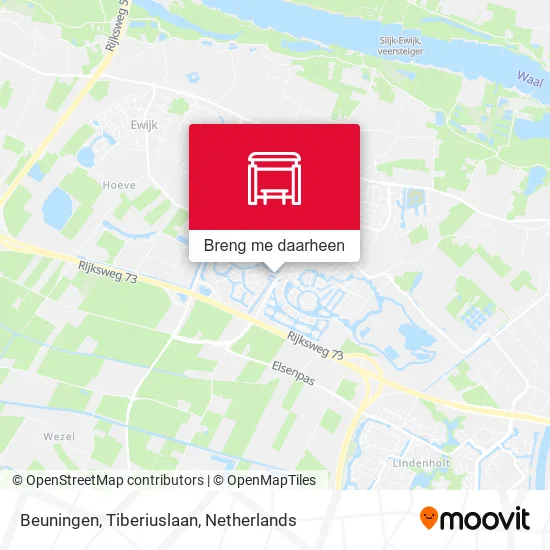 Beuningen, Tiberiuslaan kaart