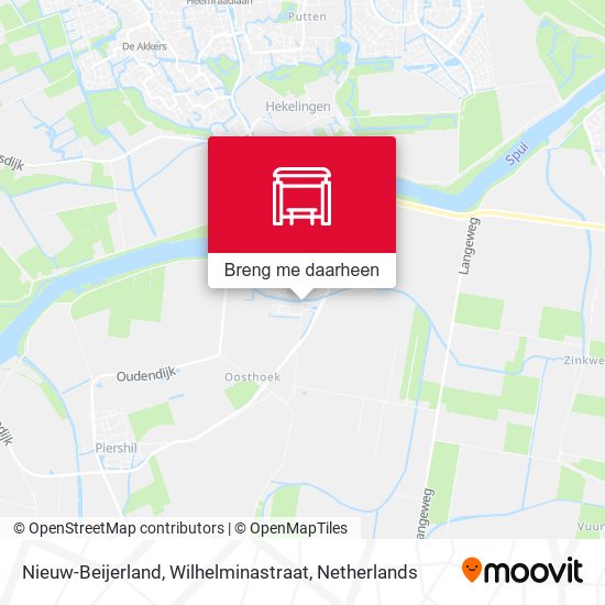 Nieuw-Beijerland, Wilhelminastraat kaart
