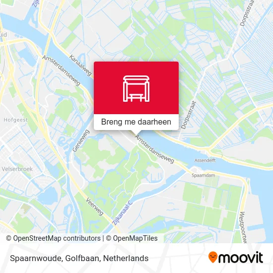 Spaarnwoude, Golfbaan kaart