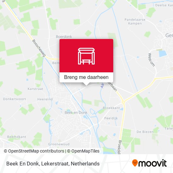 Beek En Donk, Lekerstraat kaart