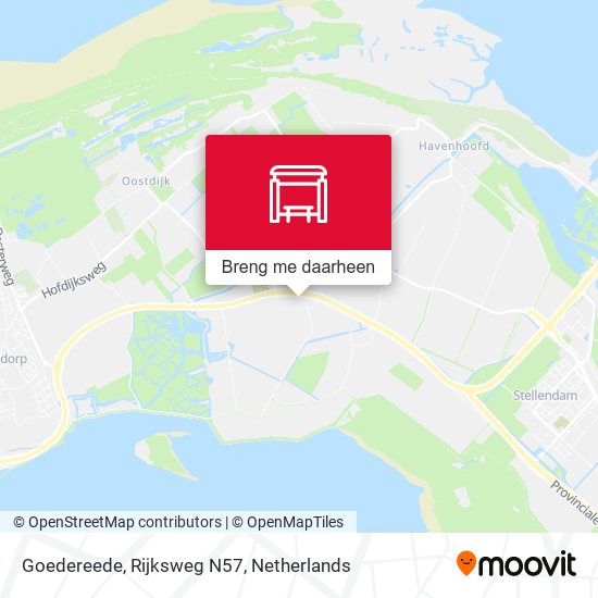 Goedereede, Rijksweg N57 kaart