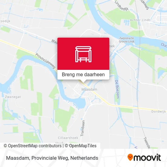 Maasdam, Provinciale Weg kaart