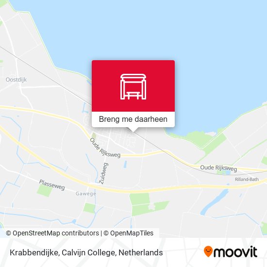 Krabbendijke, Calvijn College kaart