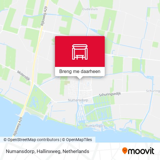 Numansdorp, Hallinxweg kaart