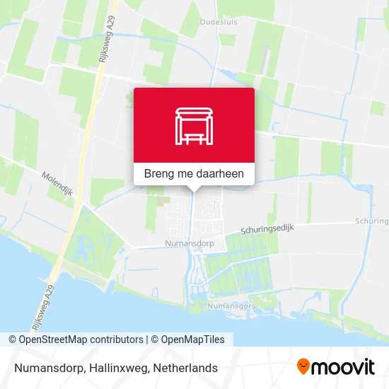 Numansdorp, Hallinxweg kaart