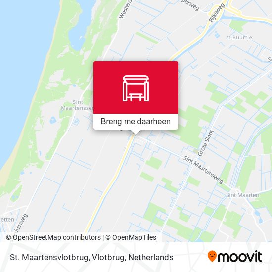 St. Maartensvlotbrug, Vlotbrug kaart