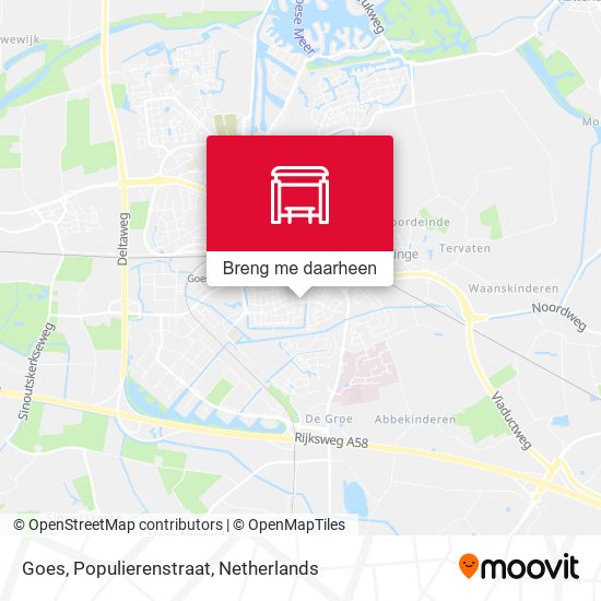 Goes, Populierenstraat kaart