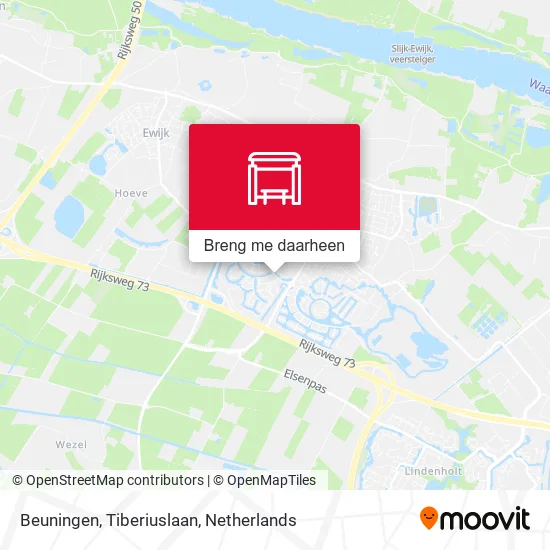 Beuningen, Tiberiuslaan kaart