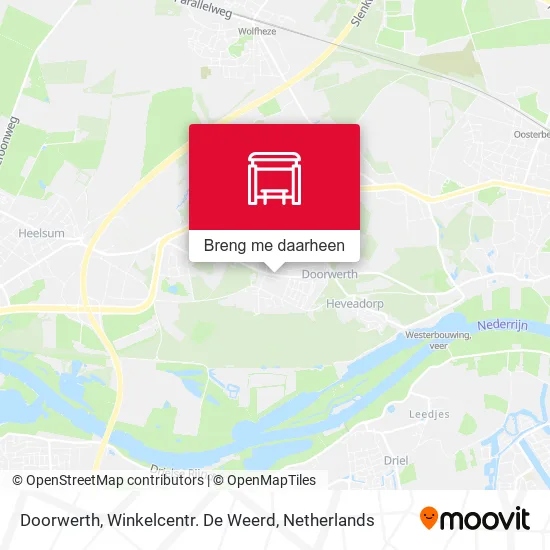 Doorwerth, Winkelcentr. De Weerd kaart