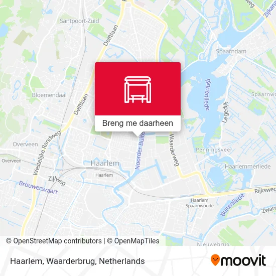 Haarlem, Waarderbrug kaart