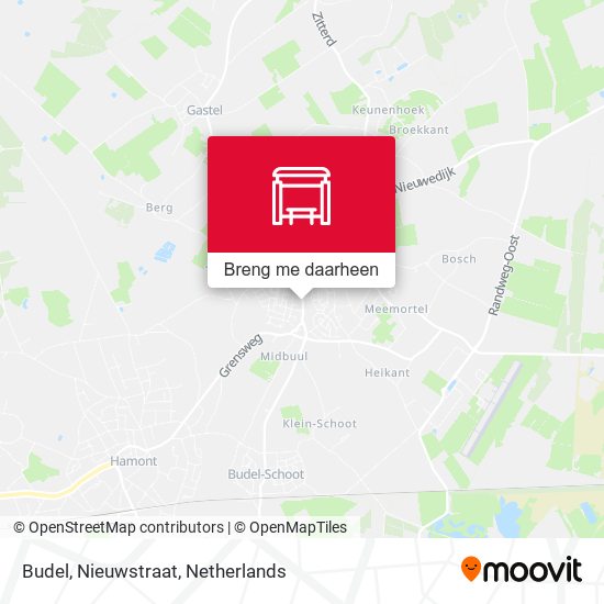 Budel, Nieuwstraat kaart