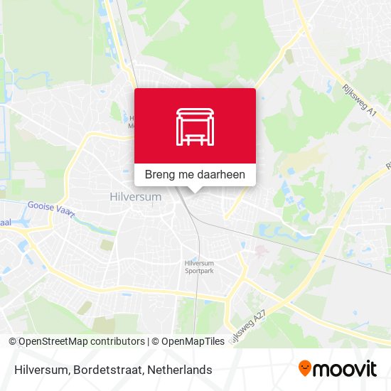 Hilversum, Bordetstraat kaart