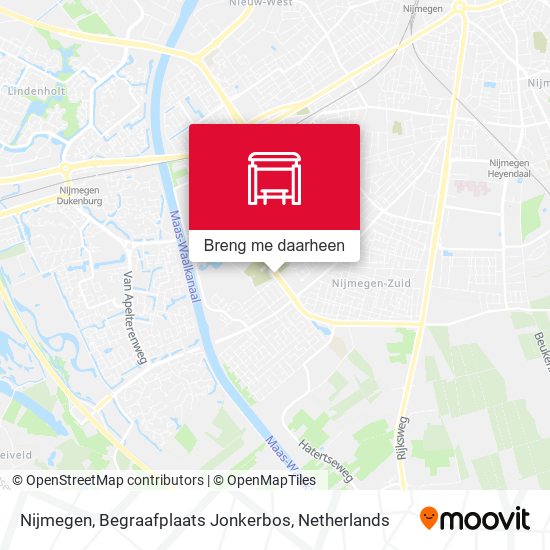 Nijmegen, Begraafplaats Jonkerbos kaart