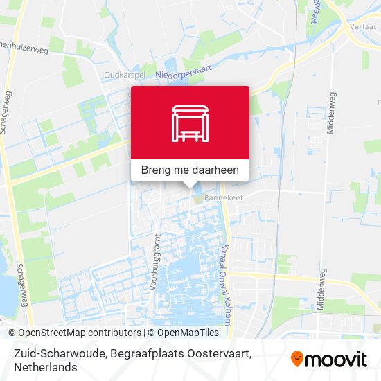 Zuid-Scharwoude, Begraafplaats Oostervaart kaart