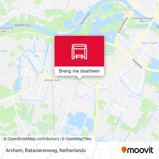 Arnhem, Batavierenweg kaart