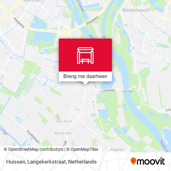 Huissen, Langekerkstraat kaart