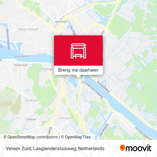 Velsen Zuid, Laaglandersluisweg kaart