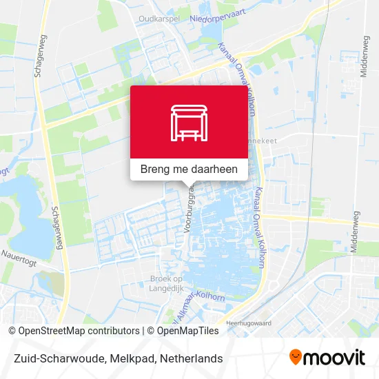 Zuid-Scharwoude, Melkpad kaart