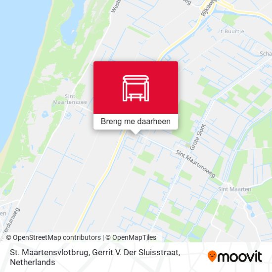 St. Maartensvlotbrug, Gerrit V. Der Sluisstraat kaart