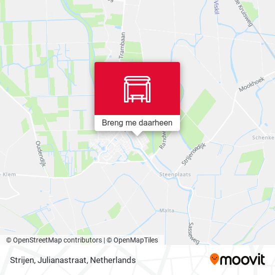 Strijen, Julianastraat kaart