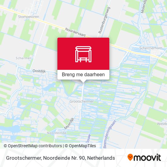 Grootschermer, Noordeinde Nr. 90 kaart